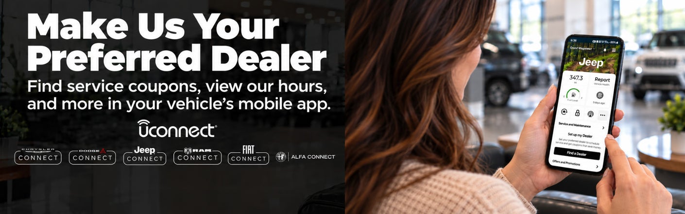 uconnect® make us your preferred dealer | Griffis Motors in Philadelphia MS